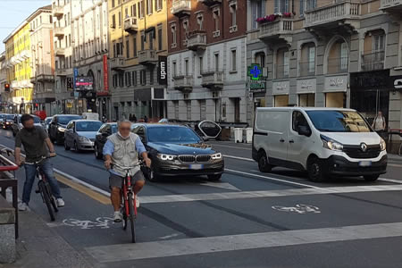 corsia avanzata bici infortunistica veneta